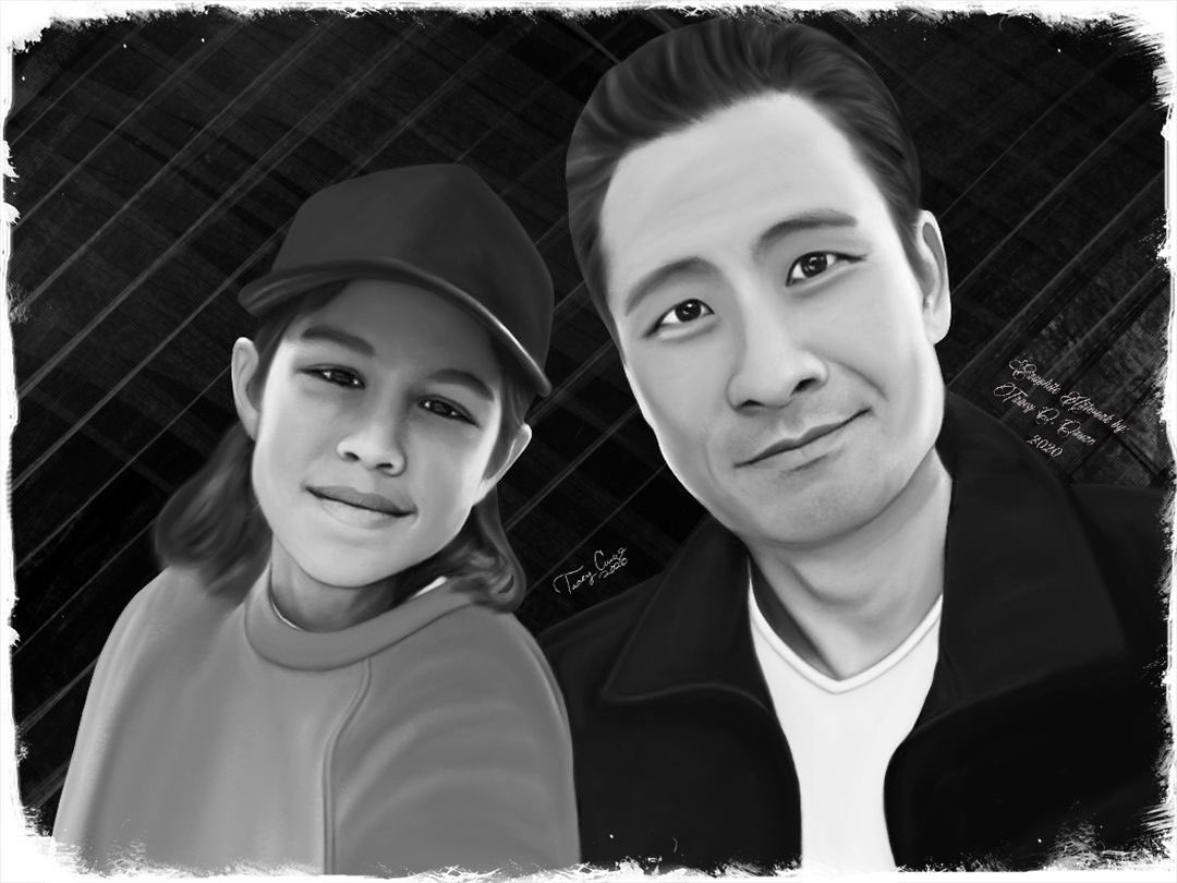 Only1Tracy's tweet photo. #graphite #charcoal #drawing of @gaigechat & @mikechat ~ There’s no greater value than a tight knit family! #graphitedrawing #graphiteart #charcoaldrawing #charcoalart #martialartist #powerrangers #lightspeedrescue #mikechat #martialarts #xma #artwork #portrait #taekwondo https://t.co/XevcTehn6x