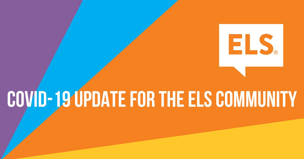 ELS_MENA's tweet photo. "As a global community, ELS stands in solidarity with those affected by the coronavirus (COVID-19).
Current students and staff can visit our website for the latest news and information: https://t.co/87dYpVuSRw

#coronavirus #covid19 https://t.co/xDoqzRvVD1