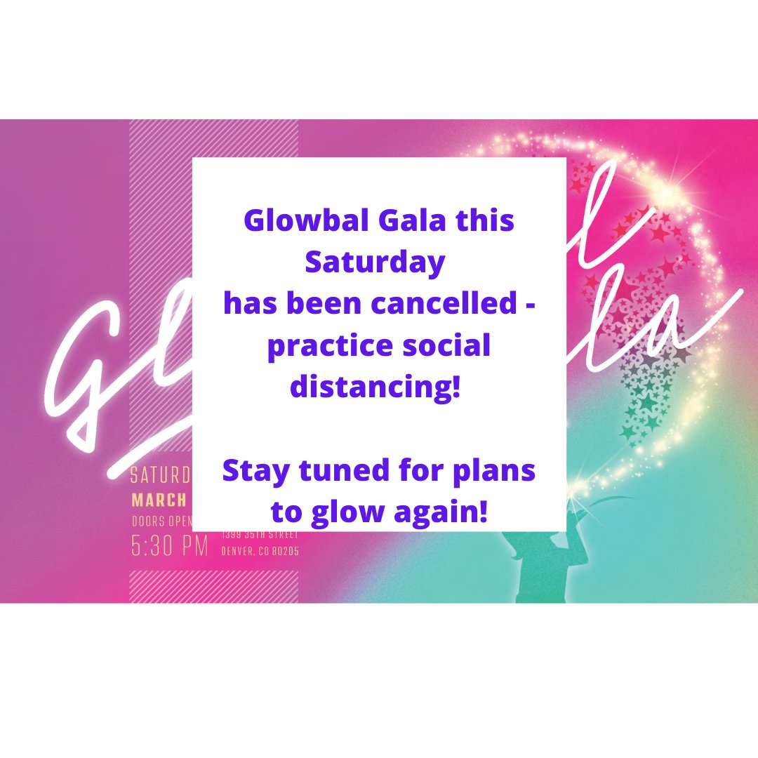 #GlowbalGala scheduled for this Saturday has now been cancelled. Please be sure to check your email for an important update on all ISDenver-related events, activities, and travel plans! #GlowbalGala2020 #SayYes2ISDenver