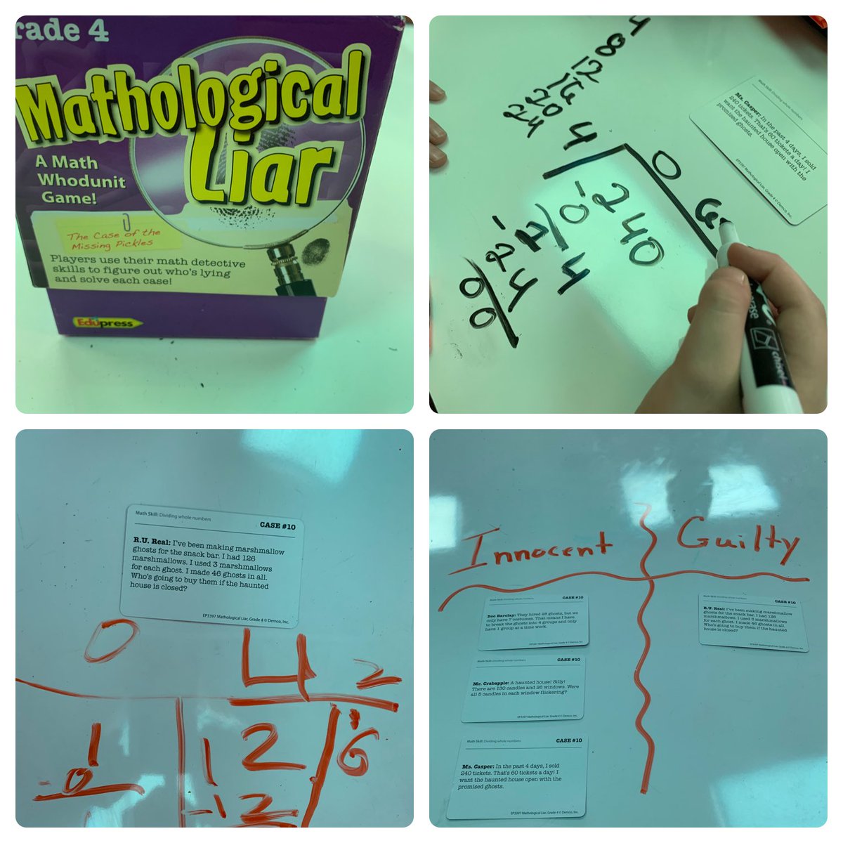 Mathological Liar.......An INNOVATING way of reviewing math skills!!!!  Whodunit????  Reading, cooperating, solving, finding mistakes, and justifying....They could all be detectives or great lawyers!!!!!!!!