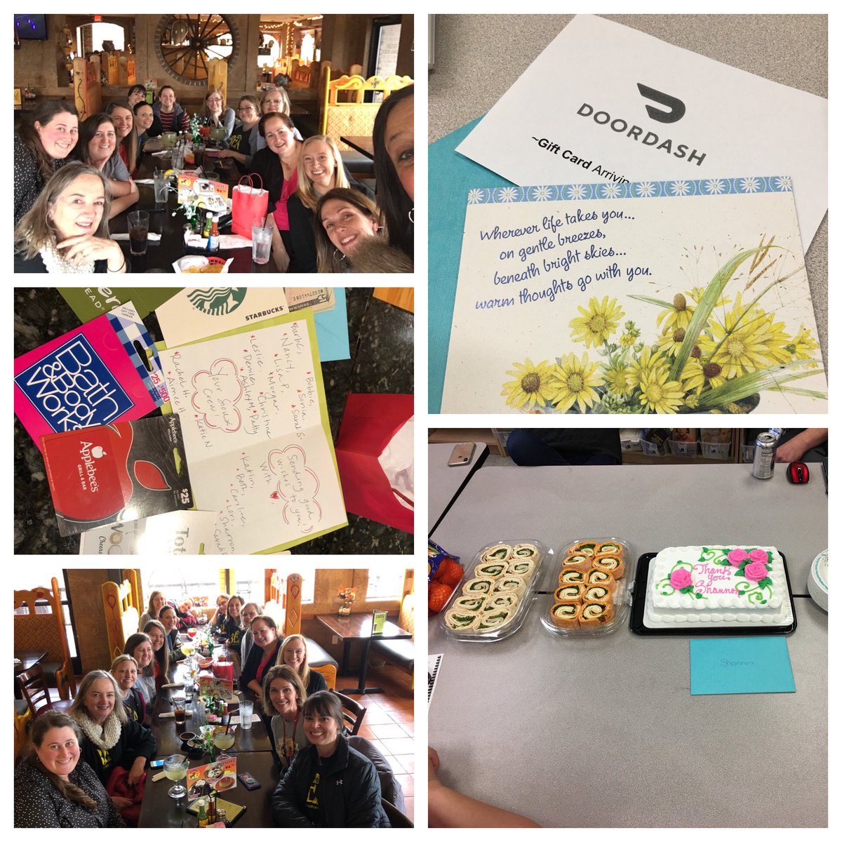 I have been blessed to work with such amazing people at Sioux Trail &amp; Metcalf. With total knee replacement surgery on Monday, they showered me with love!! Thanks 6th gr team at Metcalf (right side love) and the Sioux Trail Crew (left side love).  I appreciate your kindness.