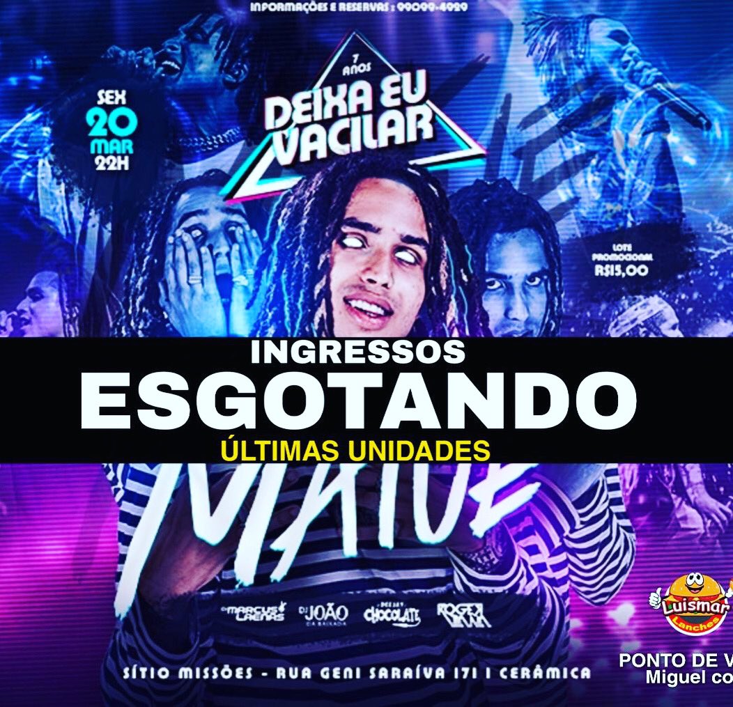 opa_Dev7anos's tweet photo. Corra e garanta seu ingresso, estamos com poucas unidades do segundo lote já 993187961 ou on-line   https://t.co/EqFD9g4pwQ https://t.co/ewjpot0X5k