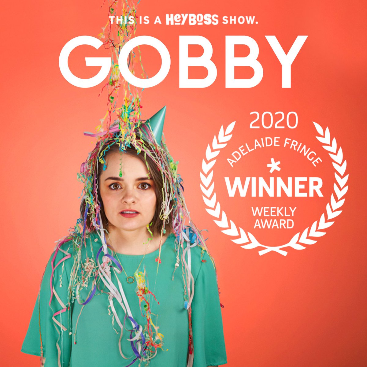 OutsideVoicePro's tweet photo. WE WON AN AWARD! #GOBBY won the @ADLfringe weekly award for Best Theatre 😮 Thank you so much to the whole team and the incredible audiences we’ve had so far - we still have 3 shows left @gluttony_fringe before  @butterflyclub next week! Grab tickets: https://t.co/JbuYqnq7N8 https://t.co/FPJ70ALBio