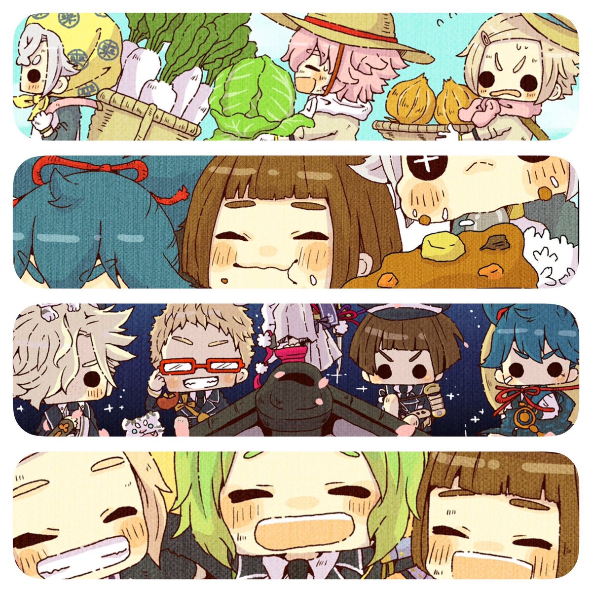 ちっさいずone day
とある本丸(@osushi_honmaru)の小さいカラダの刀たちの本丸生活の様子フルカラーイラスト本です。三頭身許せる方向け。

とらのあな様
https://t.co/qZsovfZZmH 