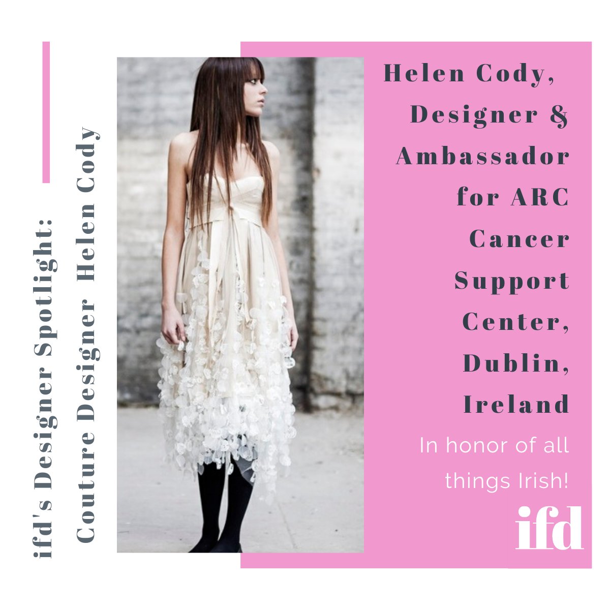 IFD_Official's tweet image. "the thing that makes me happiest is the transformative effect of creating something so perfect and beautiful for my clients, be they private or celebrities. It’s a joy to see the public’s reaction to a star in my creations."
#helencodydublin #couturedesign #appareldesigners