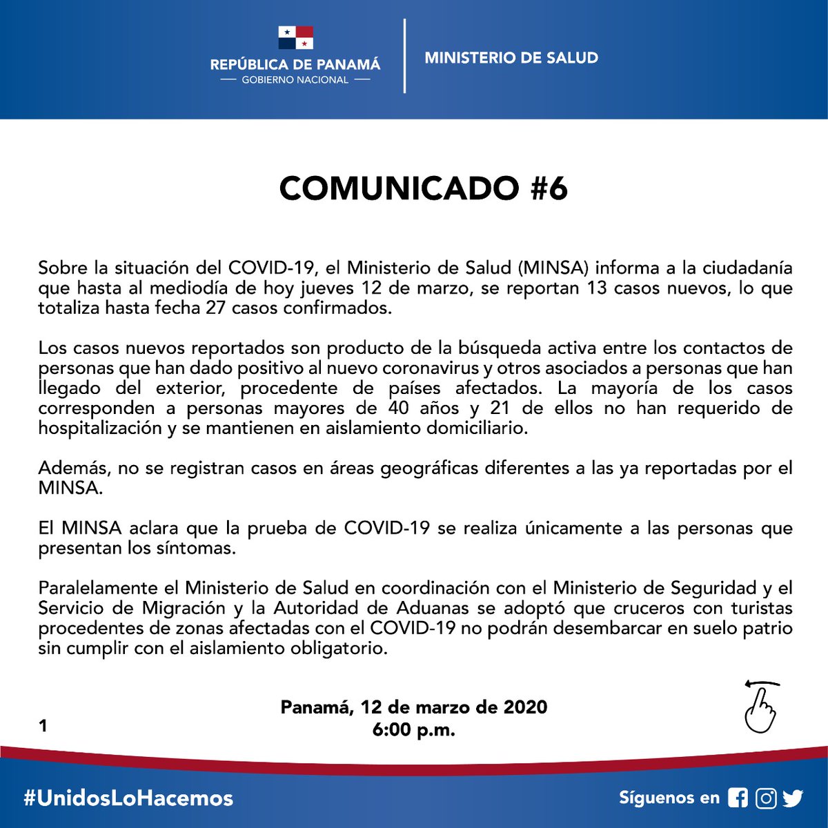 Ministerio de Salud de Panamá tweet media