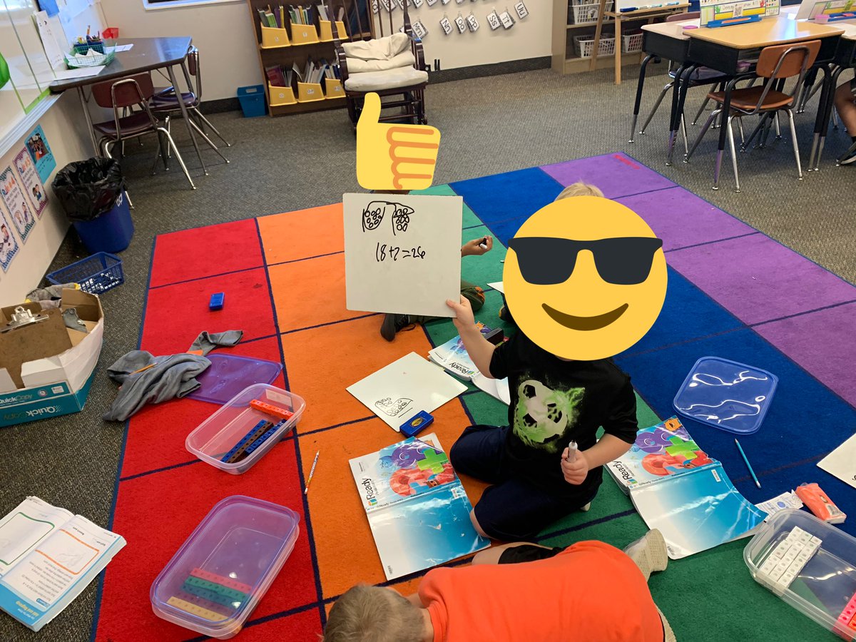 lshaw87's tweet photo. My firsties learning to regroup using their own strategies! #EducatingHornets @iReady @CBosse_HES https://t.co/4EylFgZwIU