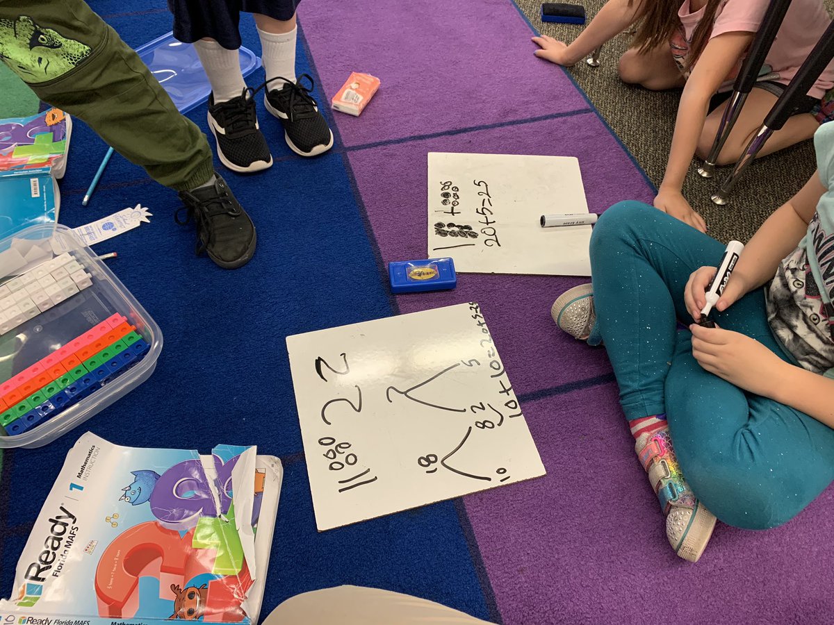 lshaw87's tweet photo. My firsties learning to regroup using their own strategies! #EducatingHornets @iReady @CBosse_HES https://t.co/4EylFgZwIU