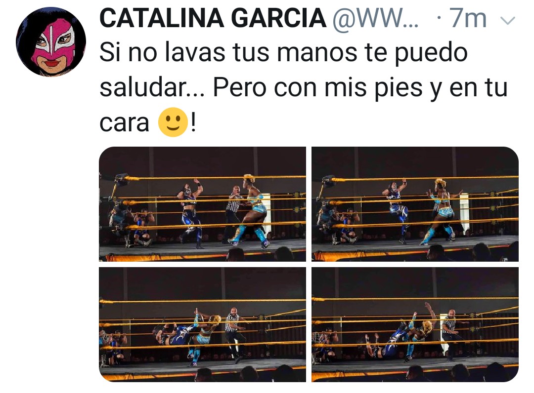 Goodguy242's tweet photo. I think I'll do the same as @WWE_CatalinaG if you do not wash your hands I can say Hi but with my feet in your face!!!π
#shesquick
#quickerthana πΊ
#butalsosavageasaangry πΌ
#youknowshehasmorethan9lives πher!!! https://t.co/OxjWuskuDT