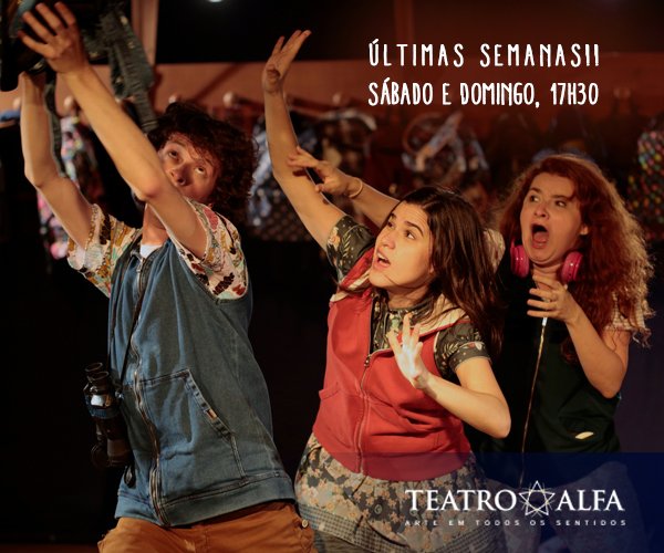 teatroalfa's tweet photo. ÚLTIMAS SEMANAS!

Espetáculo que retrará de estudantes da 6º série, ou seja, aquele ano da transição, em que a criança começa a virar pré-adolescente.
Traga o seu filho, ele vai adorar!!!!

Sábado e domingo, 17h30 
Ingressos: https://t.co/W7GHyRaZkX https://t.co/QkbTgAei0B