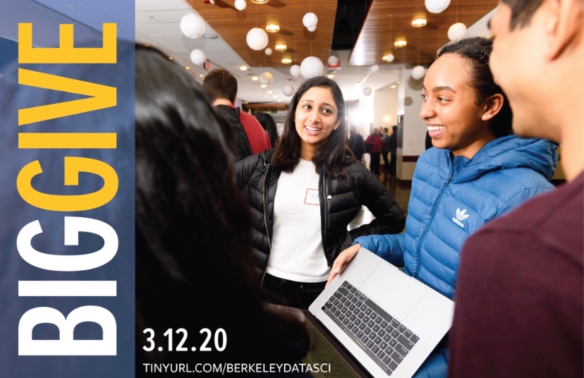 BerkeleyCDSS's tweet image. Thank you Cal for fostering a powerful community and supporting the Division since its foundation! We’ve grown leaps and bounds over the last few years, and are grateful for the UC Berkeley community for all of its enthusiasm and support. #CalBigGive #berkeleydatasci