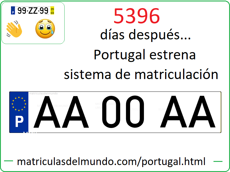 matriculasdm's tweet photo. 🇵🇹😮😄 ¿Sabías que Portugal ha estrenado un nuevo sistema de matriculación en el que suprime la franja amarilla tan característica?

https://t.co/vMhkwpLQdz

#Portugal #matriculasdelmundo #noticiasportugal #matriculaportugal #matriculaeuropa #noticiascoches #noticiaportugal https://t.co/rQHUKejAoZ