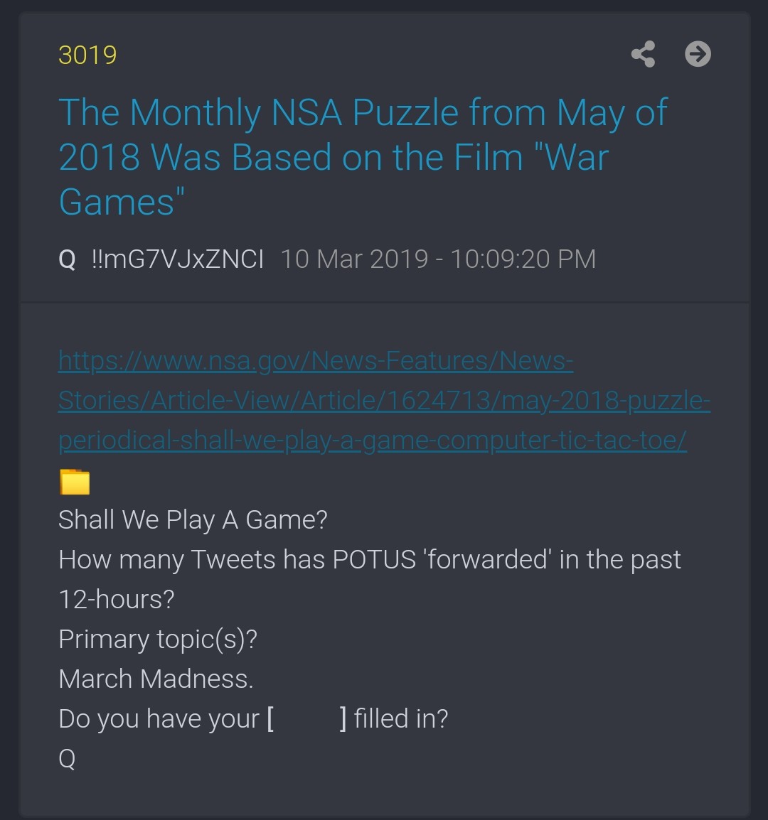 johnaberon's tweet photo. March Madness!
#ProjectPython 
#CoronavirusPandemic 
#QAnon 
Nothing Can stop what is coming! https://t.co/78i6kyzsuo