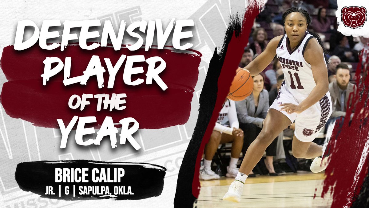 MoStateWBB's tweet photo. 🔒 Let's celebrate Brice Calip becoming the 6th Lady Bear to win @ValleyHoops Defensive Player of the Year! 🔒

MORE⤵️⤵️
https://t.co/CJwUS1omRL https://t.co/SWOH3Wgudh