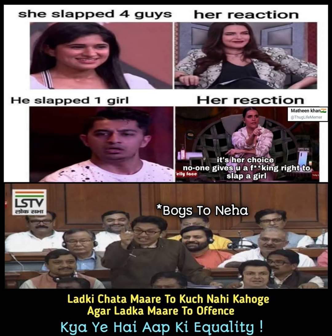 iamcanayu's tweet photo. #NehaDhupia Girl : Relationship mein kuch "bol" diya to Maine 4 bf ko peet diya. 

Judges : Maza Aaya? 

Guy : Girlfriend cheated on me with 5 boys

Judges : How dare you MF. It's her choice. 

You are sick @NehaDhupia Roadies https://t.co/n23bEa4a24