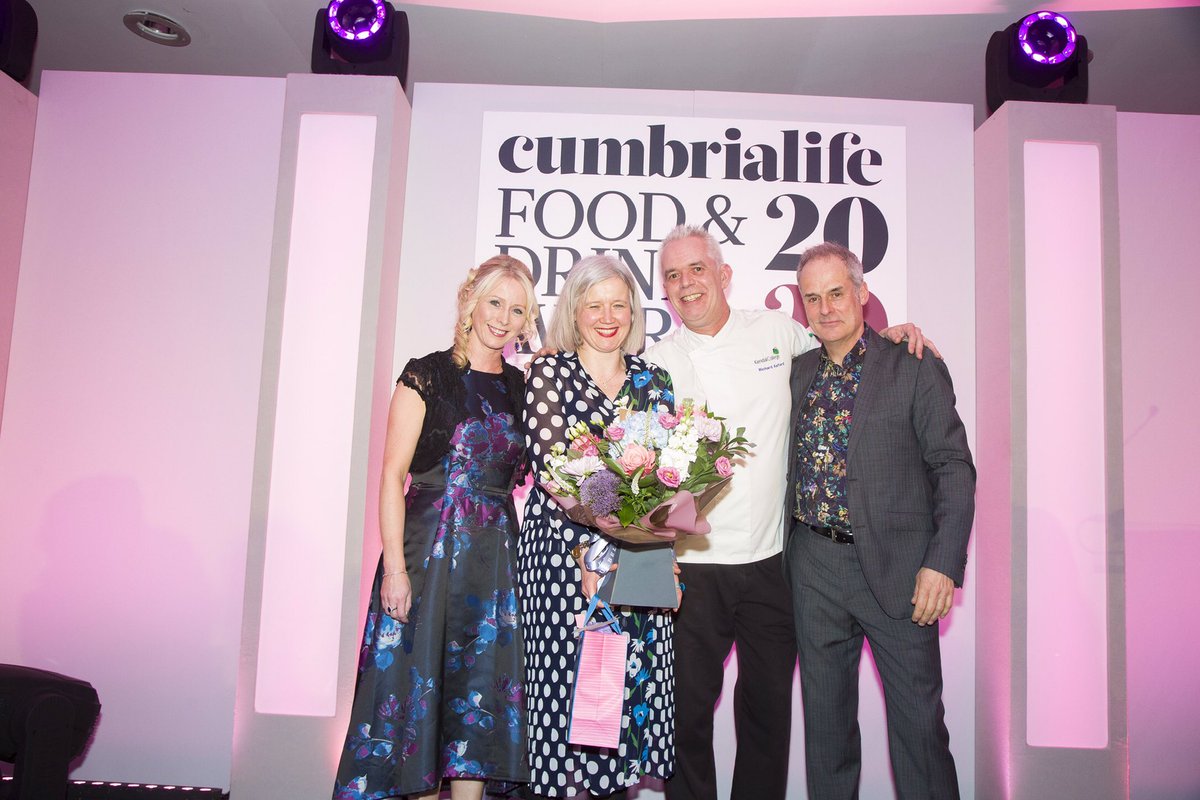 LakesPR's tweet photo. #ThrowbackThursday to this time last week at the @CumbriaLifeMag Food &amp; Drink Awards hosted by the very lovely @philvickerytv @KendalCollege #CLFDA2020 https://t.co/QPyW4Pvj3C