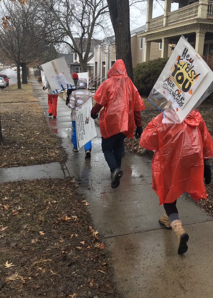LindsayAWalker1's tweet photo. We’ll be back, rain or shine, until the #schoolsourstudentsdeserve are a reality for Saint Paul Kids. They deserve the best. #RedForEd #spfe28 @SPFE28 @SPPS_News https://t.co/YzVjC86t2j