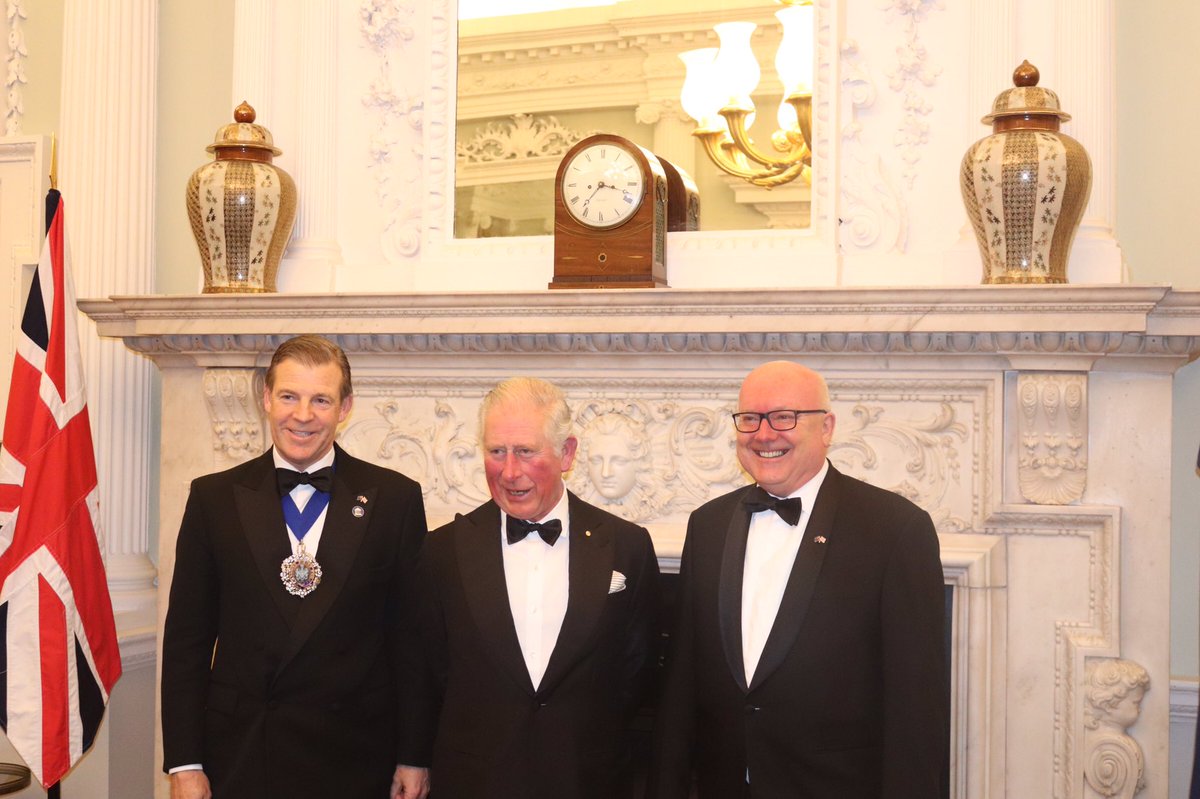 citylordmayor's tweet photo. Tonight at Mansion House alongside @ClarenceHouse HRH Prince of Wales and @AusHCUK, we are raising funds for @RedCrossAU’s bushfire relief campaign.

#StandWithAus https://t.co/NcDKS2S4jw