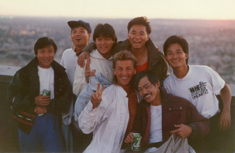 JerryTrimble's tweet photo. #TBT  In between takes, on the set of my first film, "The Masters" directed by Tsui Hark. Working with some of the baddest stuntmen in the business. Including legendary, Yuen Wah. #makingmovies #actorslife #nevergiveup #actionguys #actionactors #stunts https://t.co/S4hspW1lt8