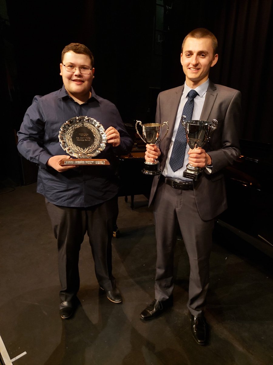 Blair Ruxton and John Kerr joint winners of the Light Popular Musical solo class (not under 18) 🎶