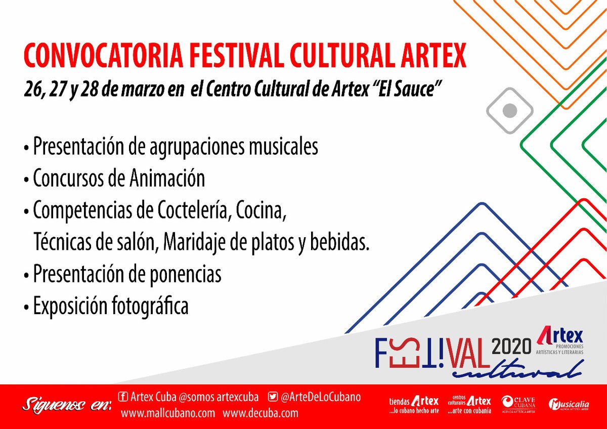 DaniaArtex's tweet photo. Tal vez no sepas esto👇el Festival Cultural promete #ArtexEventos #CubaEsCultura #ArtexCultural https://t.co/NFdmYXavj0