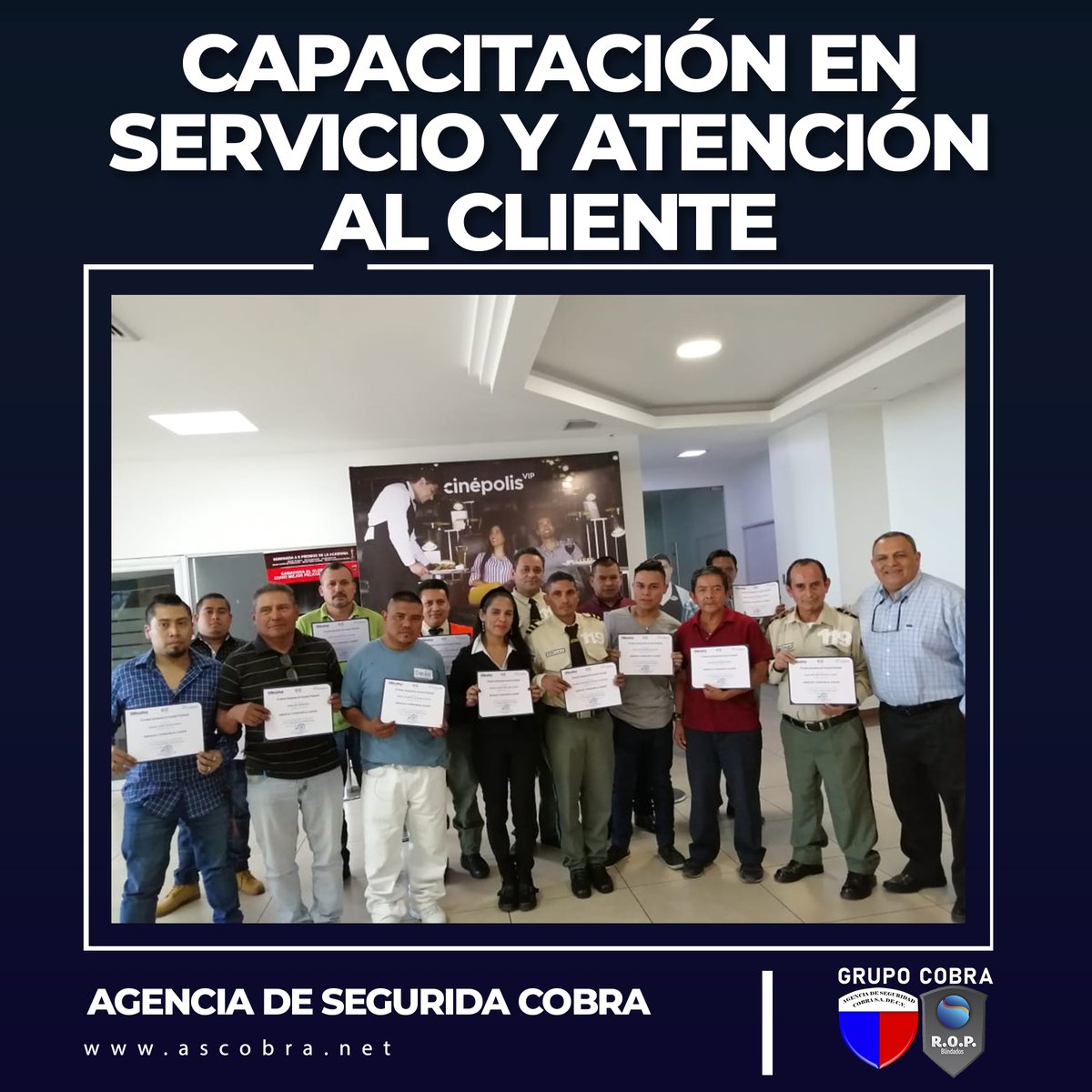 grupocobra1997's tweet photo. Nuestro agentes se mantienen siempre en constante capacitación para poder ampliar sus conocimientos y así seguir ofreciendo calidad en nuestros servicios. 😉
#Seguridad #Capacitación #SeguridadPrivada https://t.co/5QvpwQ14nX