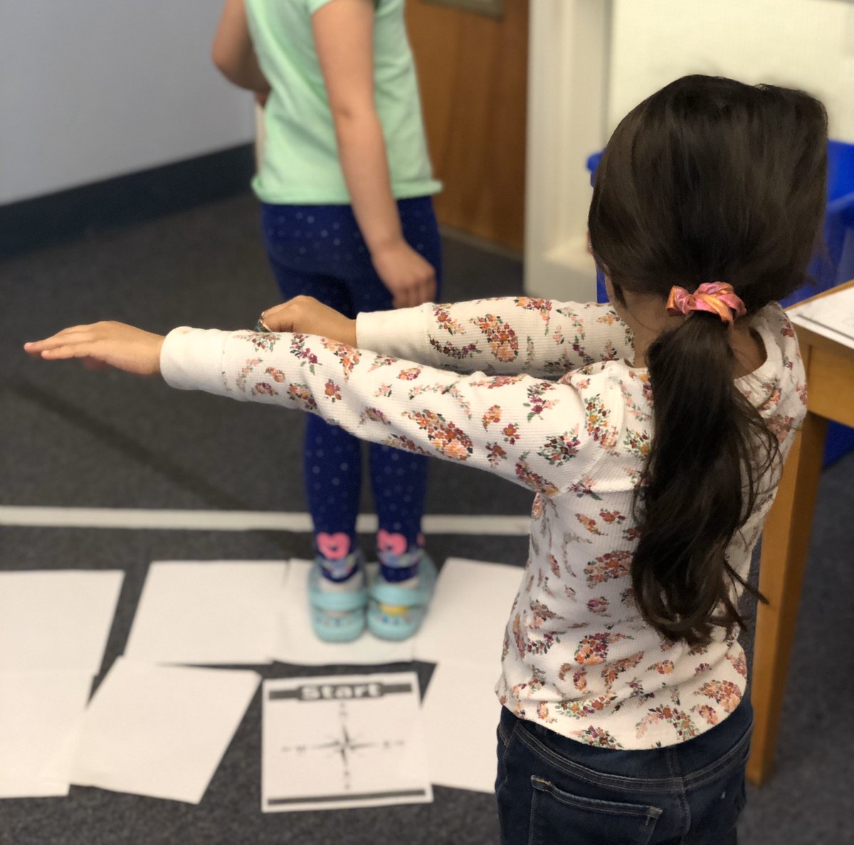 kidreads's tweet image. First graders enjoyed programming each other in preparation for next week’s @codeorg computer coding. #tlelem #CSFundamentals