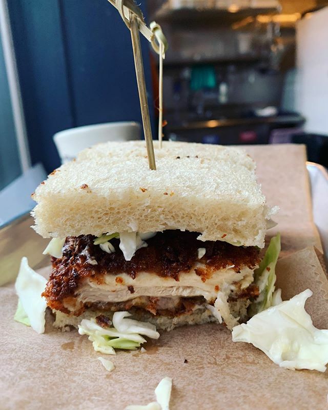 kingstonbread's tweet image. Tonight’s primo night bite: Katsu sandos on our house made sourdough milk bread. Pairs well with our @westkillbrewing brewing collab ‘Don’t be Kneady’ #leavenedbynature #nightbites #bakeryandbar # ift.tt/33fMEGk