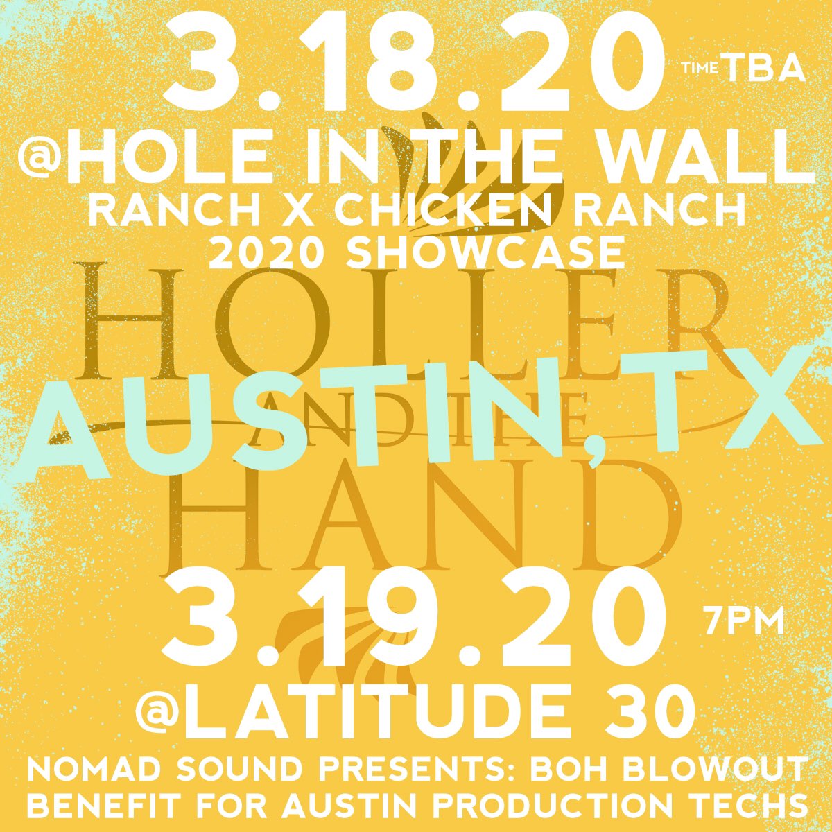 HollerHand's tweet image. We rock for positives. Next week, Holler and the Hand is scheduled at two #austintexas showcases. Let us get there oh interweb vibrations. 
#austintx #austinmusic #austinstayopen #ranchxchickenranch #holeinthewallaustin #latitude30 #unofficialsxsw #musicshowcase
