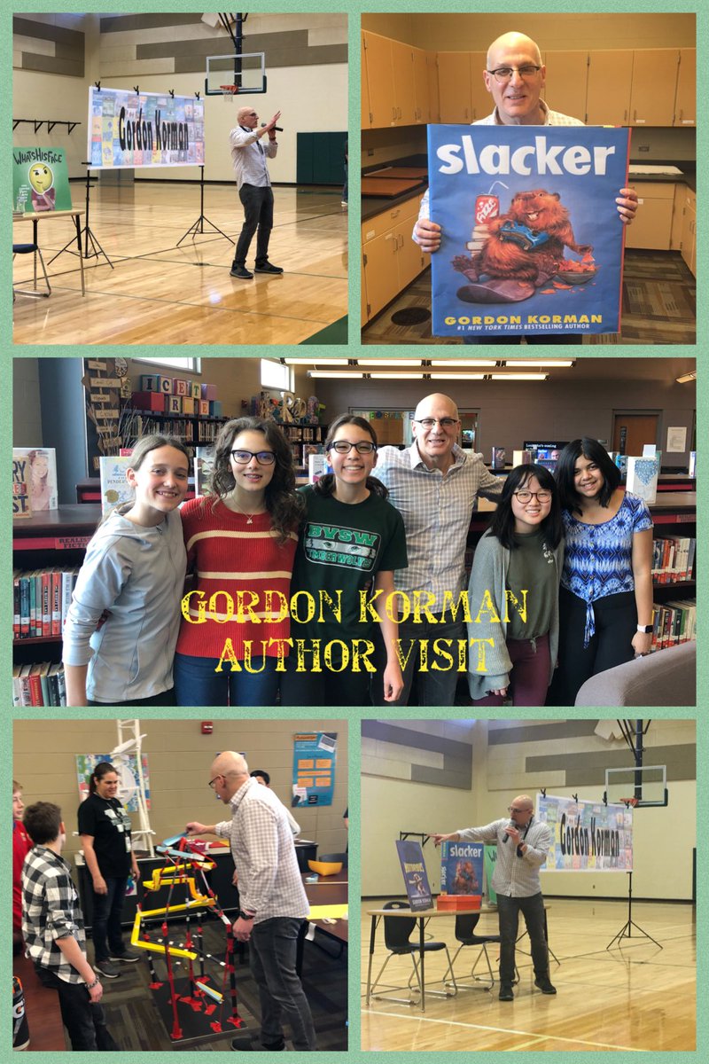 What a day! What a week! What an awesome experience! Thank you, Thank you, <a href="/gordonkorman/">Gordon korman</a>!!! Our ABMS Wolverines loved having you!@ABMSWolverines <a href="/bvlibraries/">BV LibraryMedia</a>