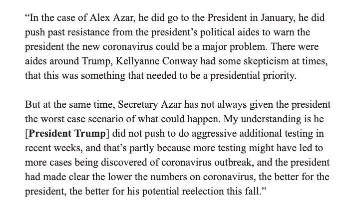 TheMaineWonk's tweet photo. .@SecAzar: DONALD TRUMP BLOCKED MASS TESTING BECAUSE HE WAS AFRAID POSITIVE DIAGNOSES WOULD HURT HIS RE-ELECTION CHANCES! 

RT THIS NOW! 

#CoronaOutbreak #Covid_19 #TrumptheWorstPresidentEVER https://t.co/nNb76hA7Cc