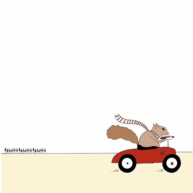 sloe_gin_fizz's tweet photo. Mr. Squirrel is now racing away from a global pandemic. #tbt to better days when he was on his way to a party. #socialdistancing #sloeginfizzart #sloeginfizz #illustration #squirrel #squirrels #michiganartist https://t.co/RPElFyp7rO https://t.co/sslYpKS6ZH