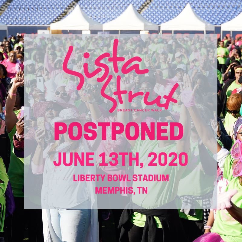 In light of current events, we have decided to postpone #SistaStrutMemphis to JUNE 13TH, 2020. 💗💗