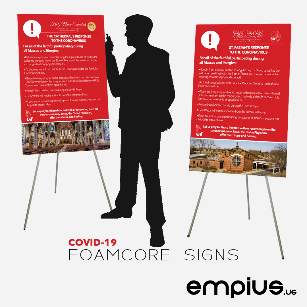 As the COVID-19 global outbreak spikes in numbers, our Clients along with our team, are making sure to keep everyone alert and aware during this pandemic. In particular, our parishes are informing their parishioners about liturgy guidelines within the <a href="/archchicago/">Archdiocese Chicago</a>.