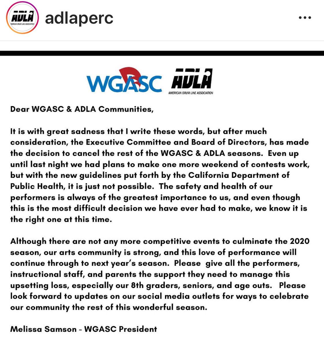 My heart goes out to all of our <a href="/MillikanHSMB/">MillikanBandandGuard</a> members in what was a great and exciting year of winter performances. This has been a hard day but know I am proud of all of you for what you’ve done. Let’s stay safe, let’s stay strong #proudtobeLBUSD #fearMHS