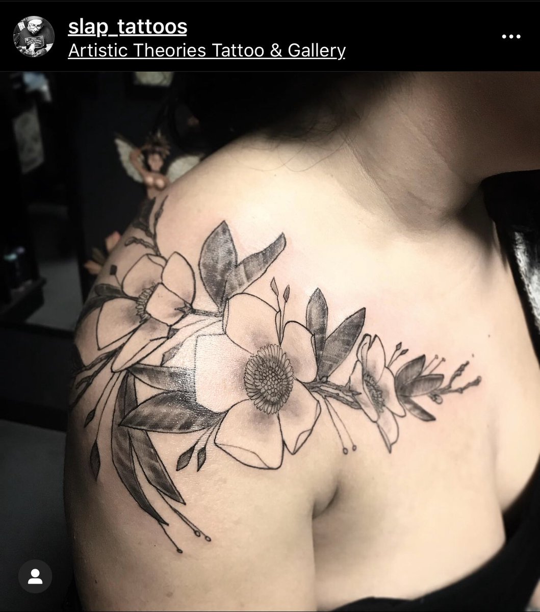 slaprox's tweet photo. ...check out some flowers I freehanded. @ATtattoos #ArtisticTheories #Tattoo #SlapOne https://t.co/i15z3K99K7