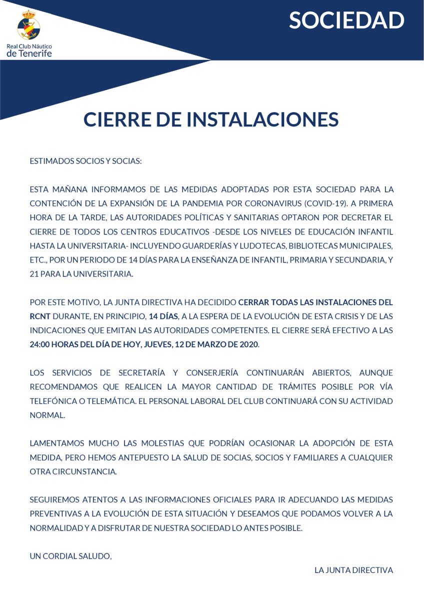 RCNTenerife's tweet photo. ☑ Comunicado https://t.co/SFGLlH661G