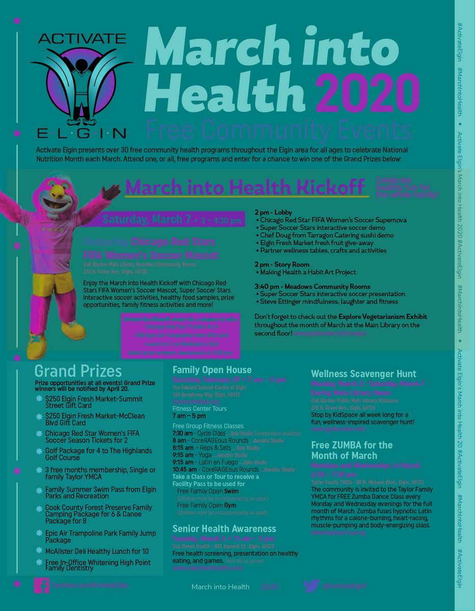 ActivateElgin1's tweet photo. As a public health precaution, some March Into Health programs are no longer available. 
Please visit https://t.co/rtwoBPther or https://t.co/G5eqgjN4nO for an updated list of programs available. Some programs will be rescheduled. 
Stay safe &amp; well, Elgin! https://t.co/NPGSkdeSjM https://t.co/FDgDMt5BRY