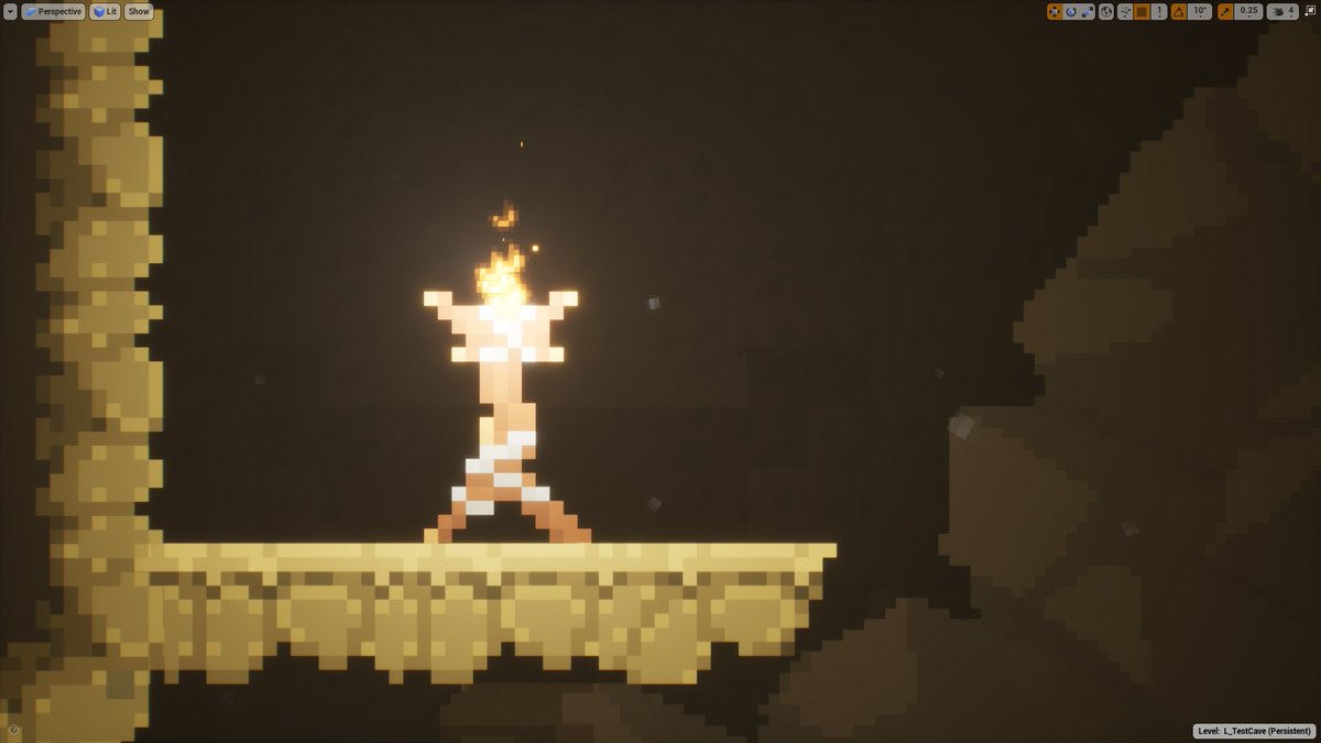 RoguePitGA's tweet photo. We added a torch to the game, soon we'll be able to break it and set fire on the ground!

#fridaymorning #FridayVibes #indiegame #gamedev #indiedev #indiegamedev #game #games #gamer #gamergirl #gaming #videogame #videogames #arpg #gameart #ue4 #pixelart #rpgs #gamedevelopment https://t.co/Ev44tCYgn3