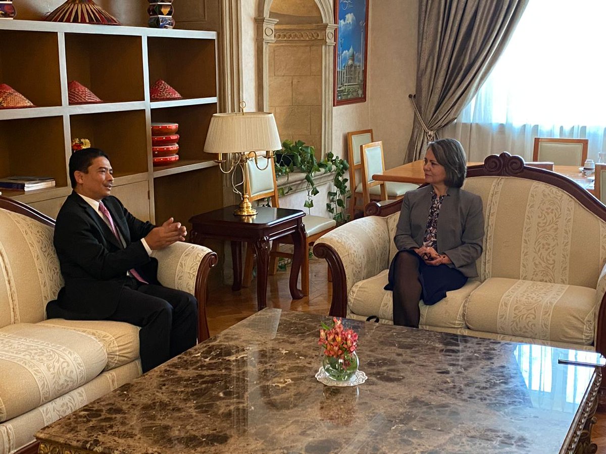 Meeting between HE Amb. Muzafar Shah Mustafa and HE Amb. Claudia Franco Hijuelos, Director-General for Asia Pacific, SRE  on 12 March 2020 on the latest political situation in Malaysia. <a href="/MalaysiaMFA/">Wisma Putra</a> <a href="/SRE_mx/">Relaciones Exteriores</a>