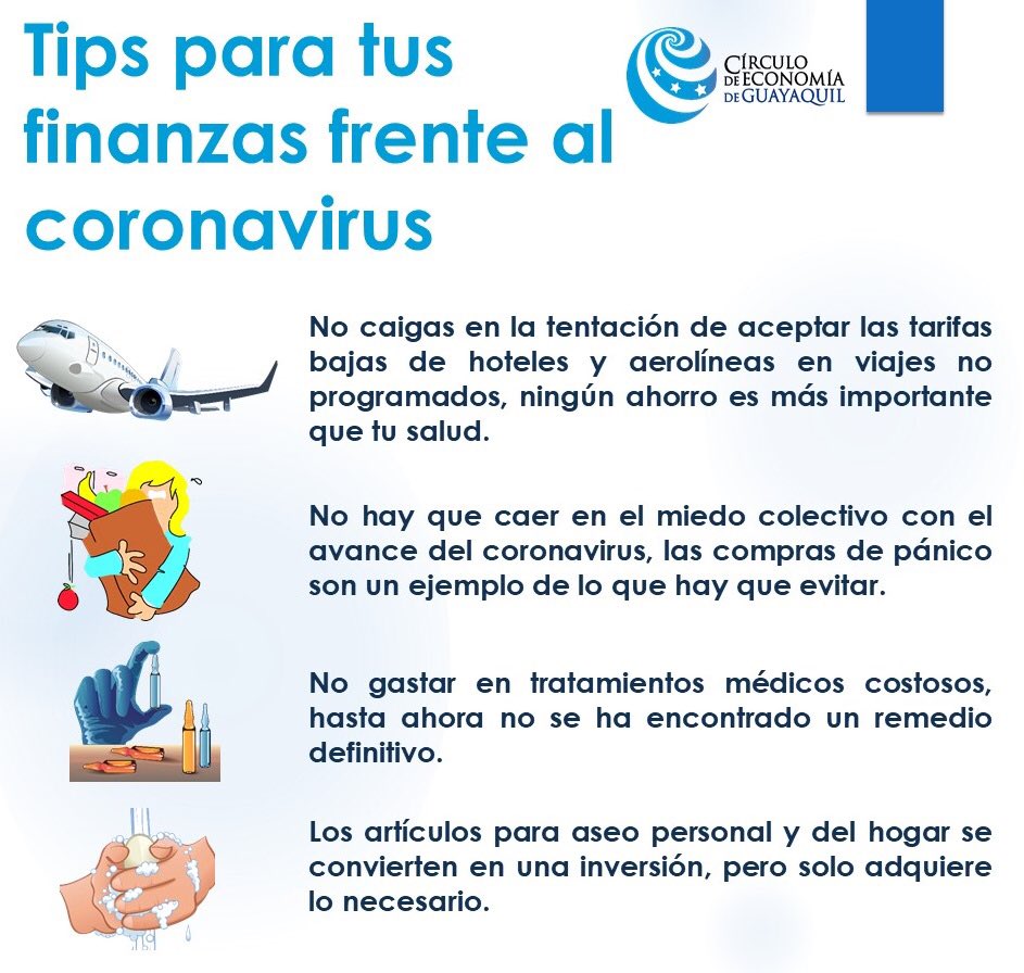 👉🏻 Te invitamos a conocer varios tips para proteger tus finanzas del pánico generado por el #coronavirus

#finanzaspersonales #economia #masmercadomejorestado #ecuador