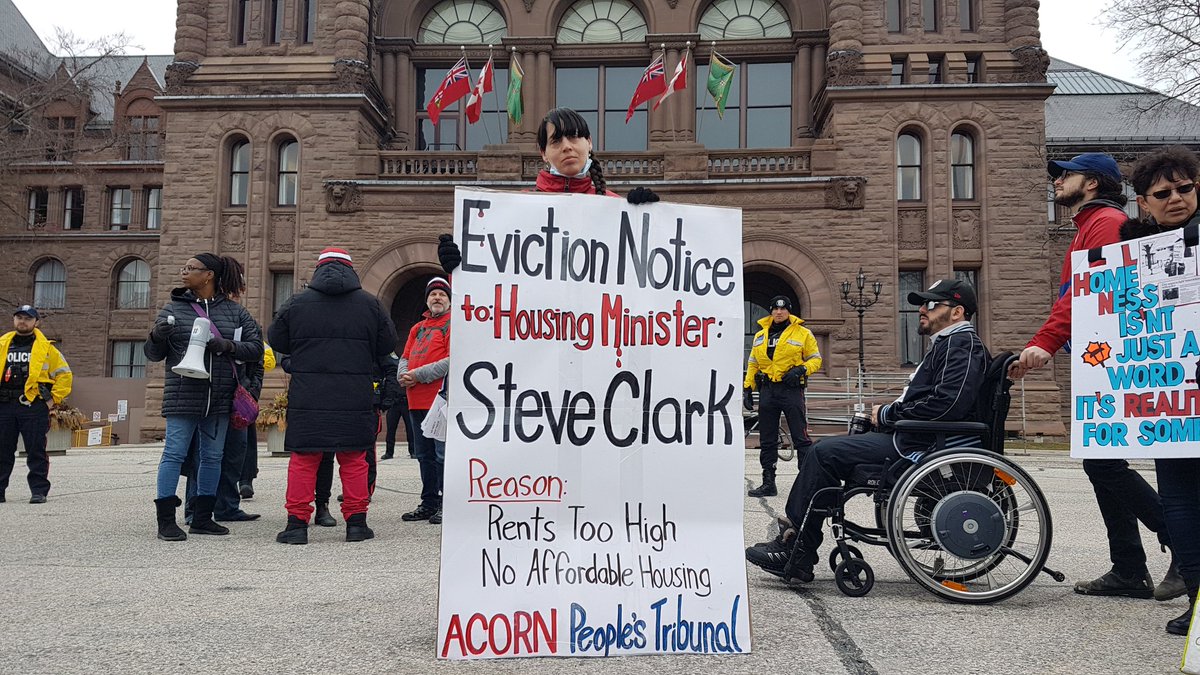 OttawaACORN's tweet photo. What an EPIC day of actions today fighting for REAL Rent Control with @AcornHamilton @TorontoACORN @ACORNCanada and allies (including #ottawacentre MPP @JoelHardenONDP ) ! Tenants need a RENT FREEZE! #FordFightBack https://t.co/8i8eOiOYux