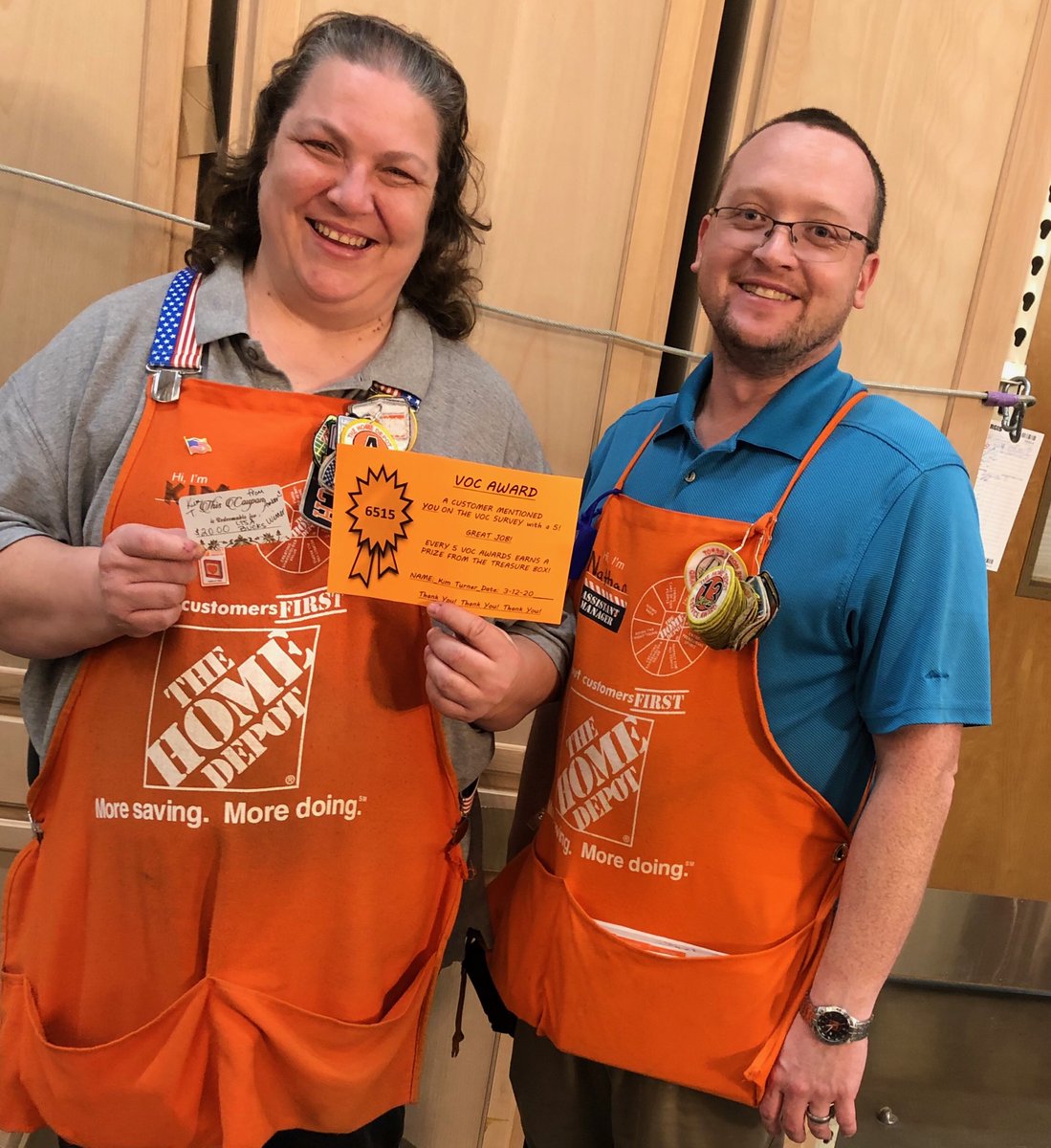 Kim cought giving excellent customer service way to go!!