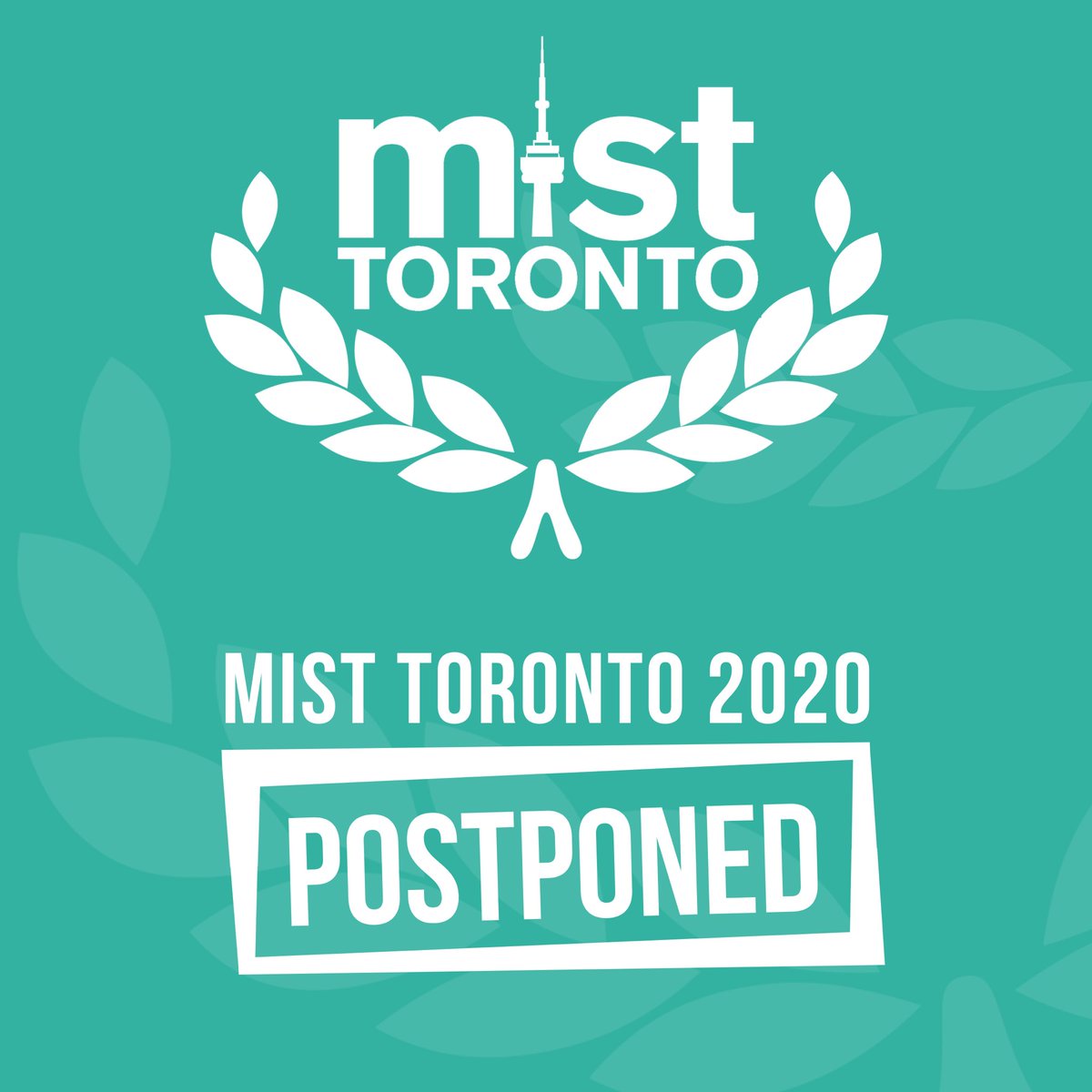 MISTToronto's tweet photo. 🗣MIST Toronto 2020 Update:

It is with a heavy heart that we announce that MIST 2020 will be POSTPONED to a later date due to the COVID-19 pandemic. More details on the statement!

While this news may be disappointing to a lot of us, let’s keep the spirit up and stay positive 🙌 https://t.co/Su0Q3Mhl84