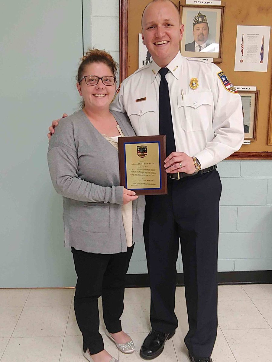 JoCoEmerServ's tweet photo. Congratulations to AEMT Emily Parker for receiving the Best of the Best Award from American Legion Leonard Moore Post 71 in Clayton. #prideandownership https://t.co/f6Hg3RFUUt