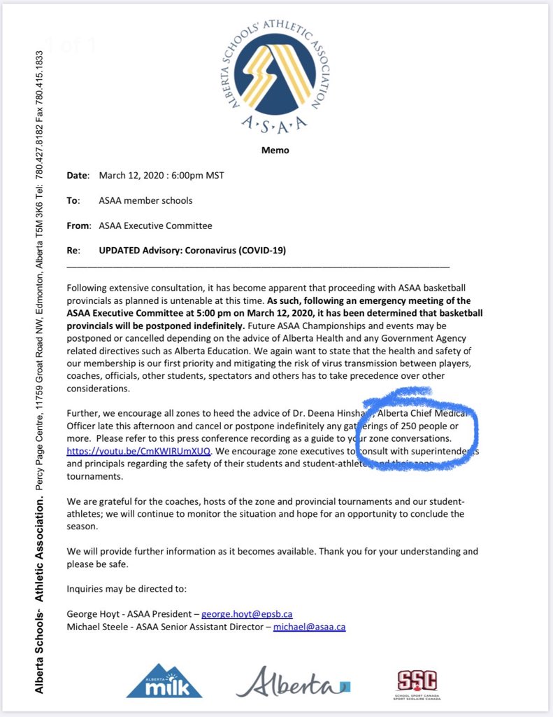 Common <a href="/ASAA/">ASAA</a> ! Find a Gym, limit spectators, &amp; play the last ‘TWO’ games of South Zone Basketball!!  You can stream the games for those who want to watch.  Two teams with coaches, trainers &amp; players typically ‘MAX. Out’ at 40 people.  Let the kids play!