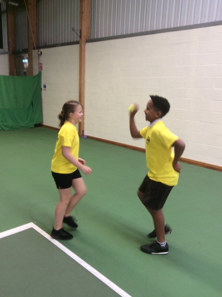 Week 3: Rackets Cubed with <a href="/BillesleyTennis/">Billesley Tennis</a> . The children were greeted with new t-shirts which looked great on them. The Tennis today focussed on volleys, and the children really enjoyed the activities. Maths Bar models with Mr Hook again challenged and enthused the children.