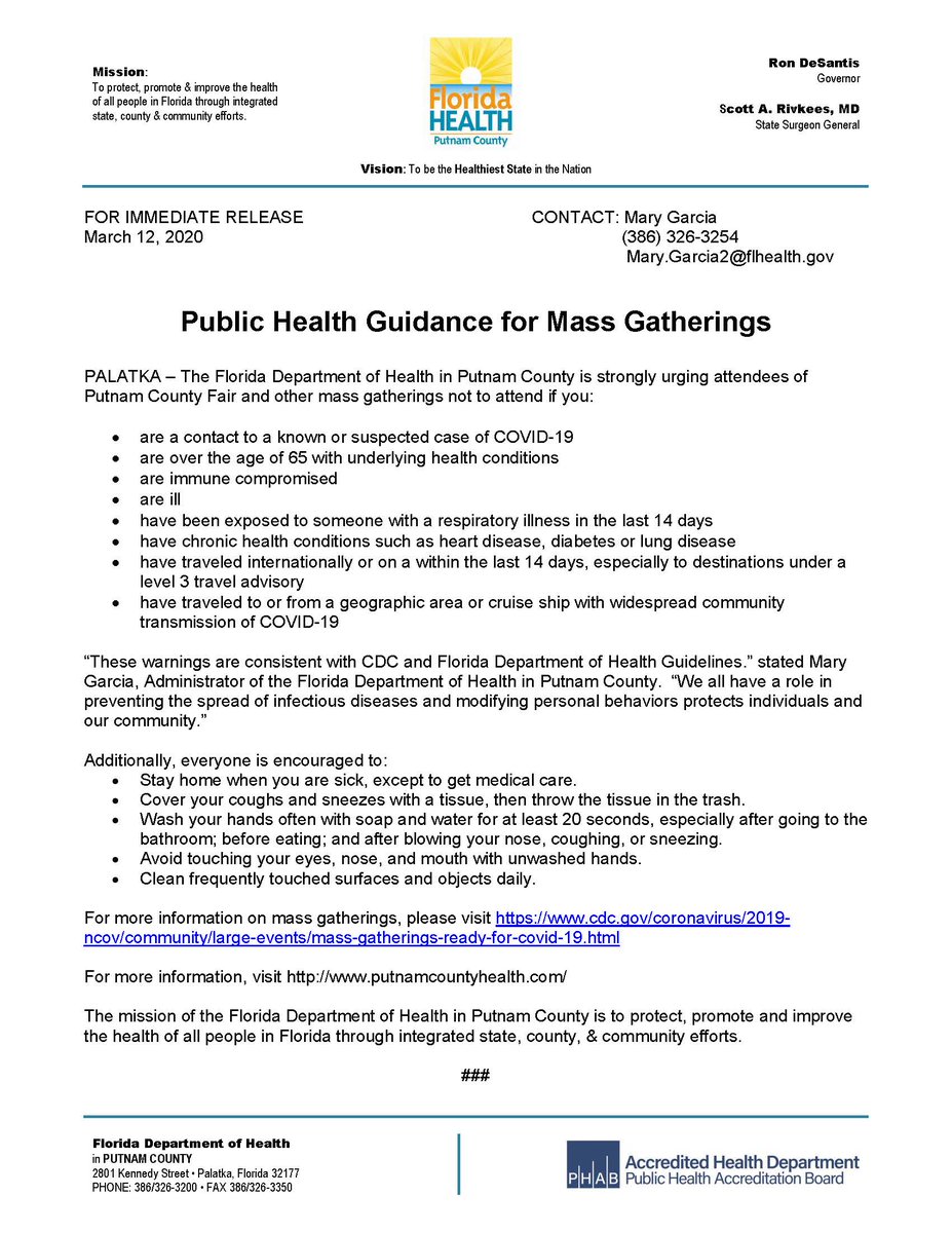 fl_putnam's tweet photo. Please see this new update from the Florida Department of health in Putnam County https://t.co/fi9AXw6LDH
