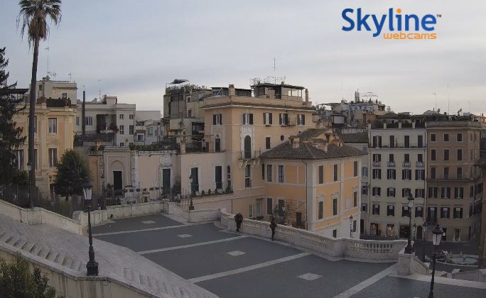PaulKadak's tweet photo. Deserted #Rome: late afternoon view of the normally bustling #TreviFountain, #SpanishSteps &amp; #PiazzaNavona - cleared by #coronavirus. All but supermarkets &amp; pharmacies ordered closed as virus death toll in #Italy soars past 1,000. Latest on #COVID19 on #7NEWS. https://t.co/yf0tGlSbL1