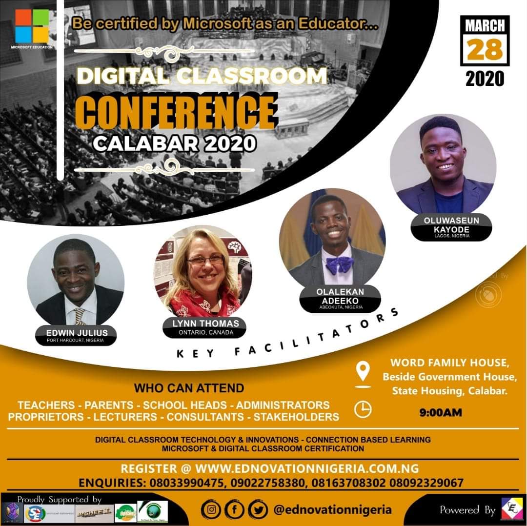 THOMLYNN101's tweet photo. Honored to be presenting 'virtually' about #accessibility tools - #OneNote, #ImmersiveReader, #MicrosoftLearningTools and more - in the Digital Conference in Calabar. https://t.co/gzYYRTyiq3
